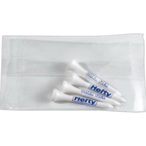 4 Golf tees in sealed plastic bag