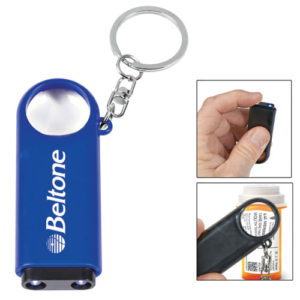 Magnifier with LED light key chain