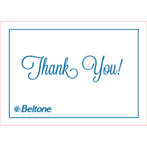 5 x 7 flat Thank You Card with plain A7 envelope