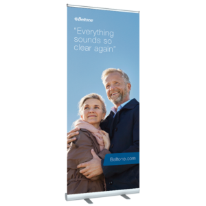 Roll up Banner stand – Everything sounds clear again