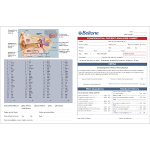 Beltone Patient form – 11 x 17 bifold